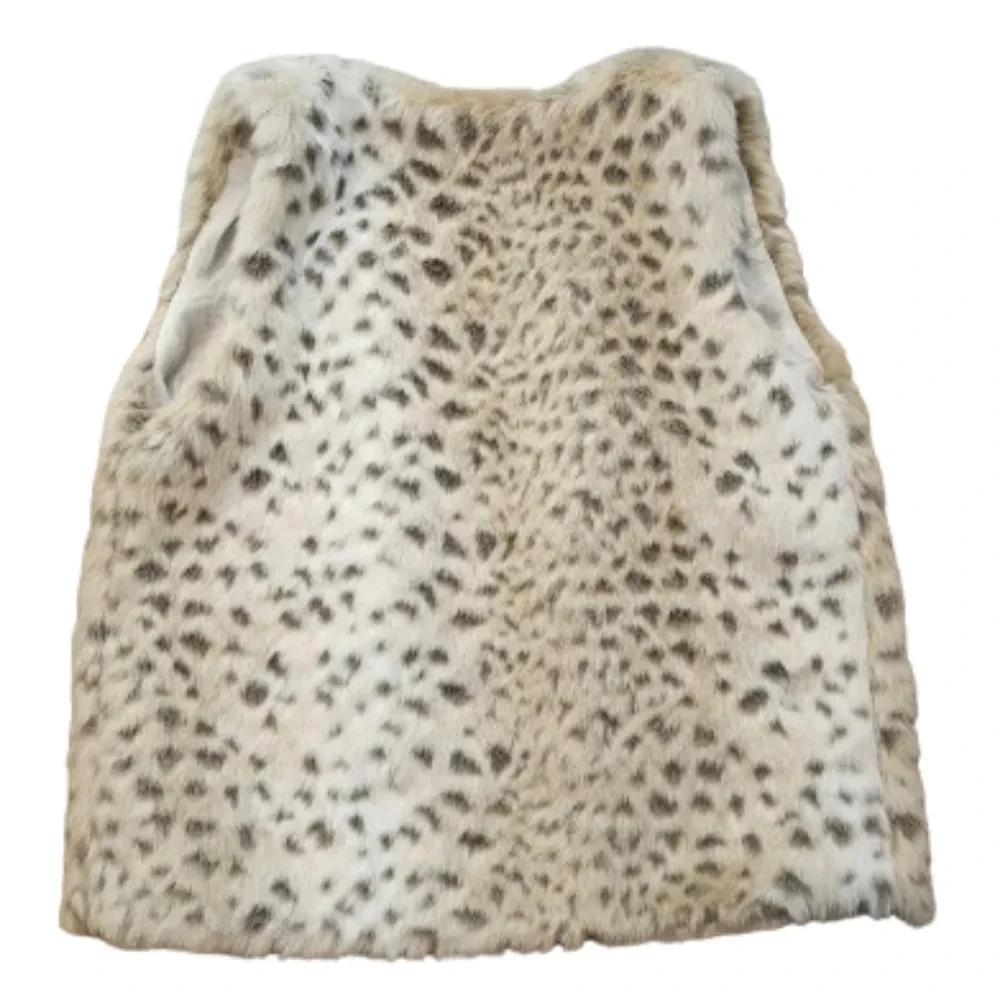 Girls Animal print Faux Fur Vest